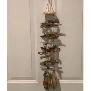 Driftwood Art, Driftwood Wind Chime ,Beaded Driftwood Wind Chime, Coastal Decor
